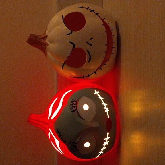 Vintage Disney Nightmare Before Christmas Sally & Jack Light Up Lanterns - Picture 2 of 5